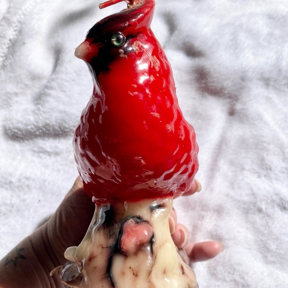 Vintage Red Cardinal Bird Candle - Picture 8 of 12